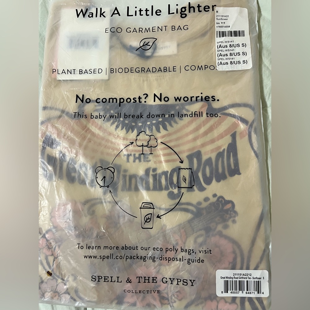 Spell Great Winding Road Tee NWTs Sz Small - Picture 3 of 5